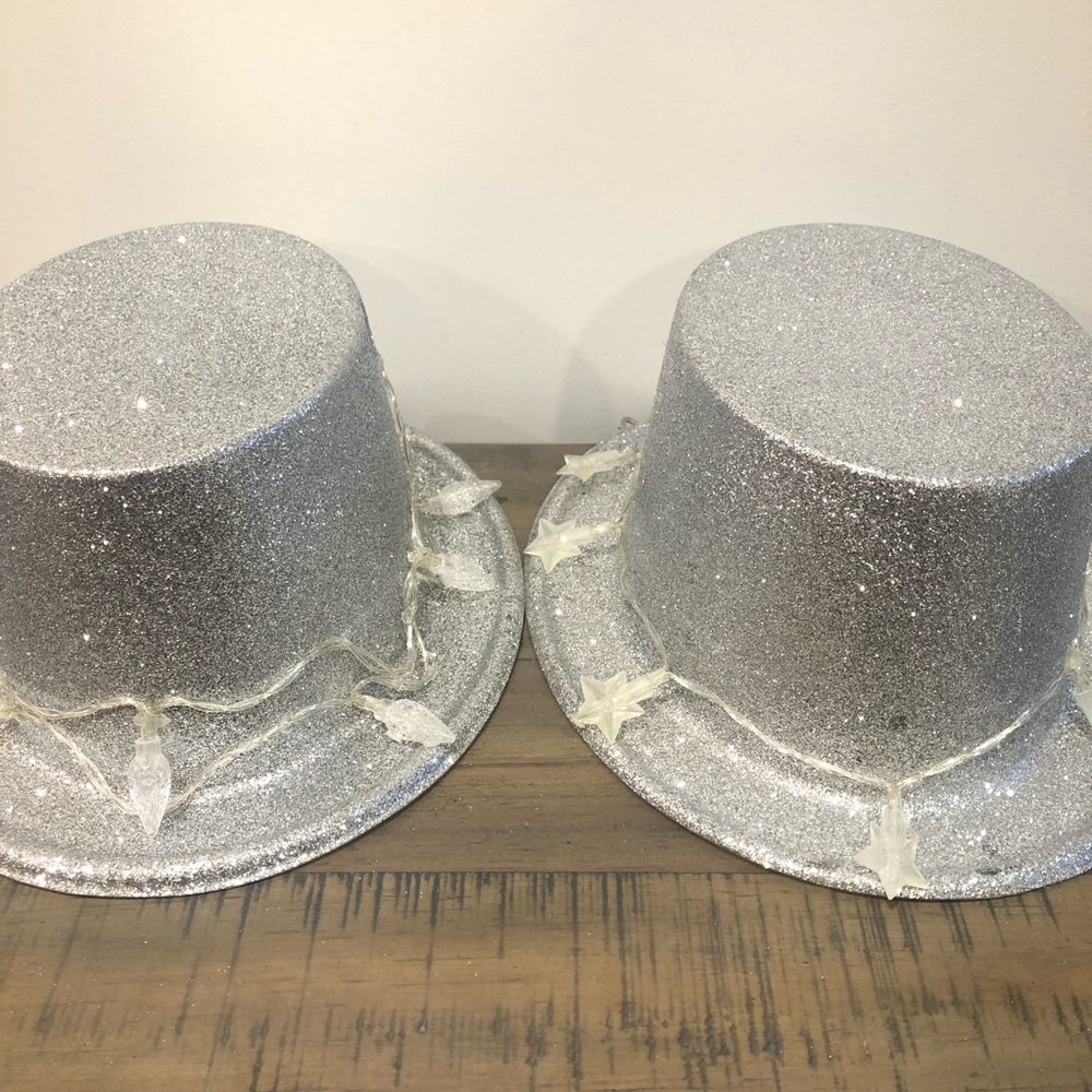 New Year’s Light Up Silver Hats ✨